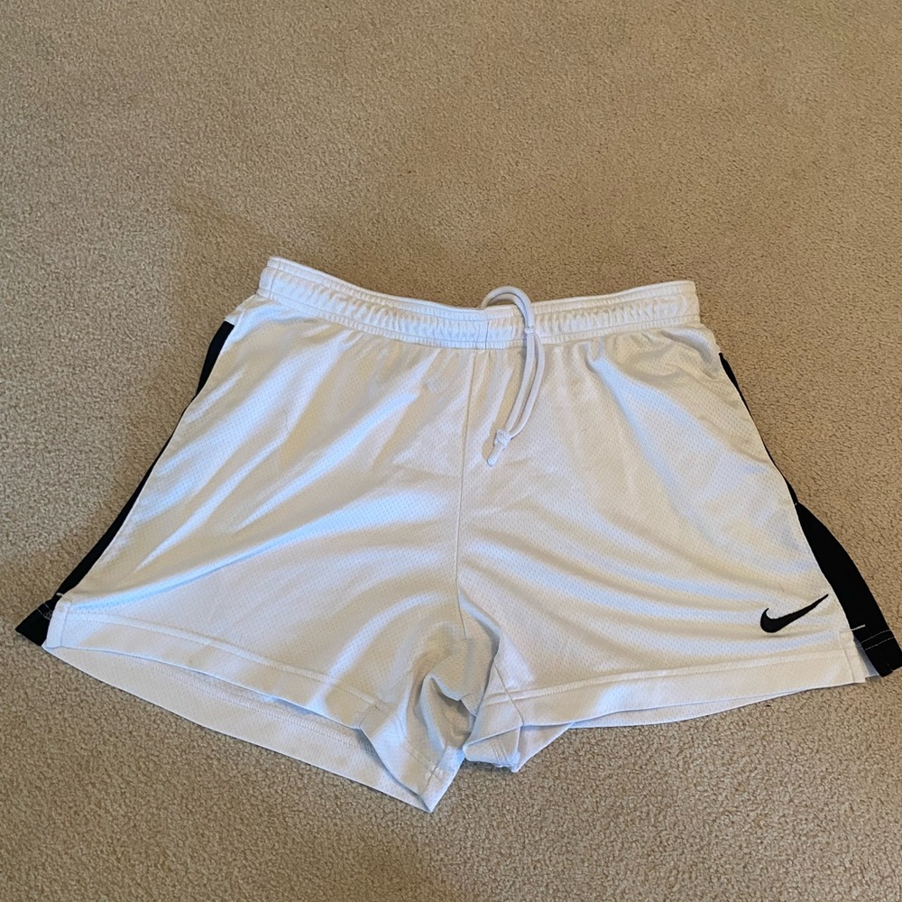 Women’s Nike Dri-fit White Mesh Shorts Medium